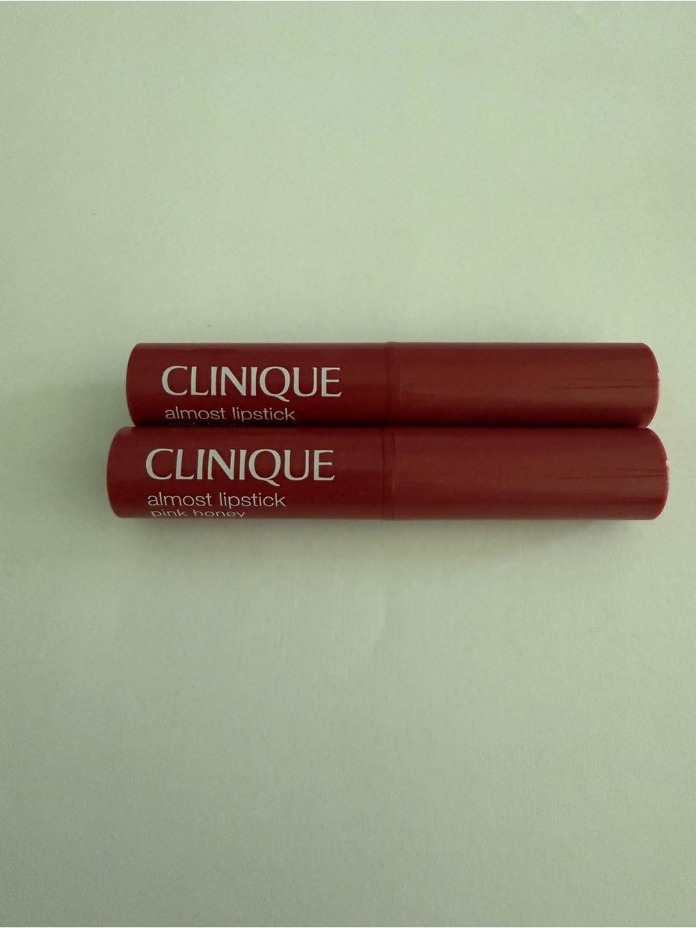 x2 Clinique Almost Lipstick Pink Honey 0.04oz Each Travel Size NEW UNBOX.
